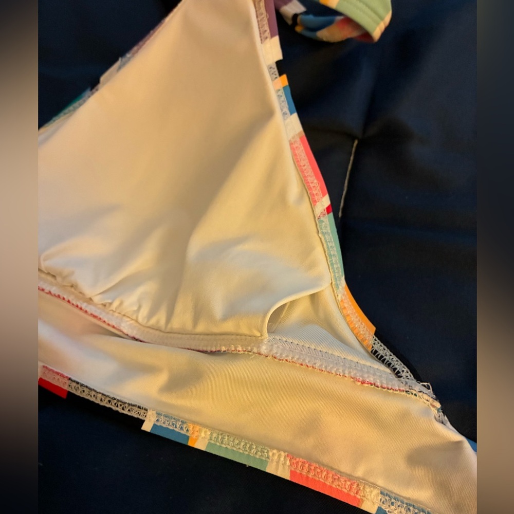 Anne Cole Multicolor Striped Halter Bikini Top - Picture 9 of 10